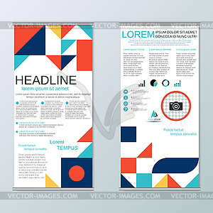 Modern roll-up banner vector design template - vector clipart / vector image