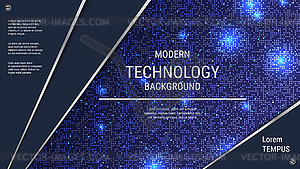 Modern technology style vector background - stock vector clipart