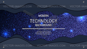 Modern technology style vector background - vector clip art