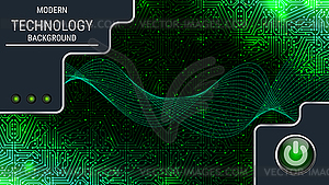 Modern technology style vector background - vector image