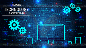Векторный фон в стиле современных технологий - векторный дизайн