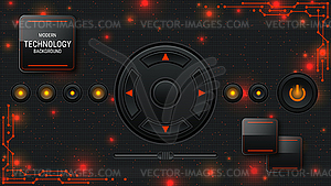 Modern technology style vector background - vector clipart