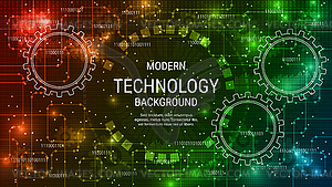 Modern technology style vector background - vector image
