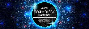 Modern technology style vector banner template - vector clip art