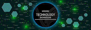 Modern technology style vector banner template - vector image