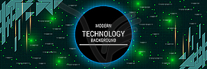 Modern technology style vector banner template - vector clipart