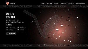 Modern trendy landing page vector design template - vector clip art