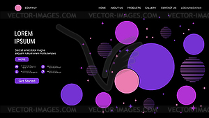 Modern trendy landing page vector design template - vector clipart