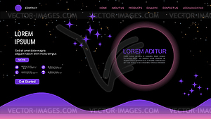 Modern trendy landing page vector design template - vector clipart
