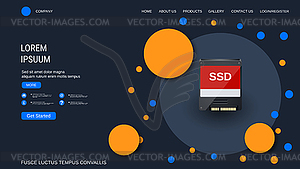 Modern trendy landing page - vector image