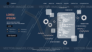 Modern trendy landing page - vector EPS clipart