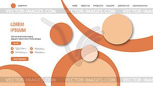 Modern trendy landing page vector design templat - vector image