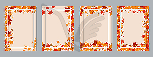 Autumn style flyer vector collection - vector clipart