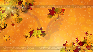 Осенняя тема элегантный векторный фон - рисунок в векторном формате