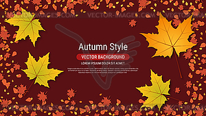 Осенняя тема элегантный векторный фон - изображение в векторе