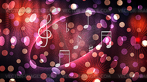 Music theme vector background - royalty-free vector clipart