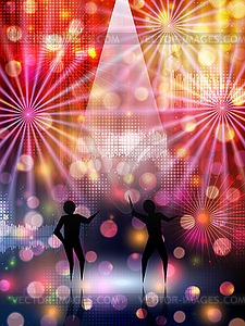 Night music party flyer vector template - vector image