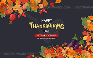 Happy Thanksgiving Day cartoon vector illustration - vector clip art