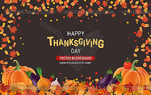 Happy Thanksgiving Day cartoon vector illustration - vector image