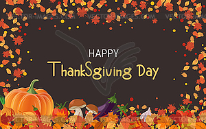 Happy Thanksgiving Day cartoon vector illustration - vector clipart