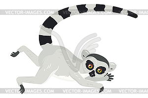 Cartoon lemur catta - vector clip art