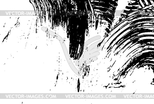 Grunge black paint strokes - white & black vector clipart