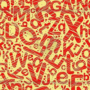 Continuous letters pattern - vector image