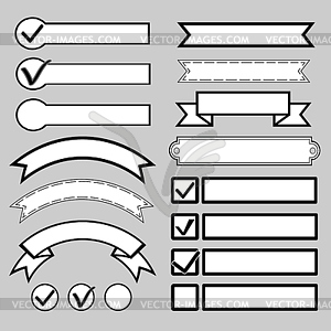Check mark buttons.  - vector clipart