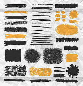 Ink grunge spots collection for your design - vector clip art