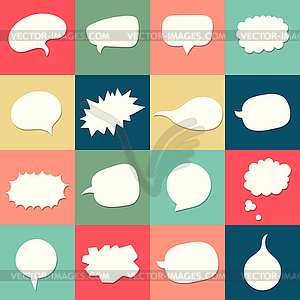 Speach bubbles background set - vector clipart