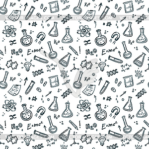 Chemistry seamless pattern - vector clip art