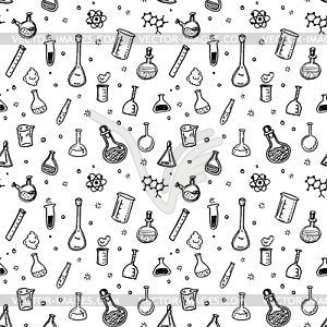 Chemistry seamless pattern - vector image