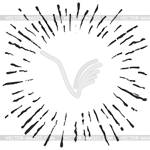 Doodle sunburst - vector clipart / vector image