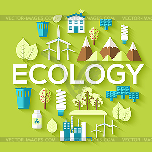 Ecology circle infographics template concept. - royalty-free vector image