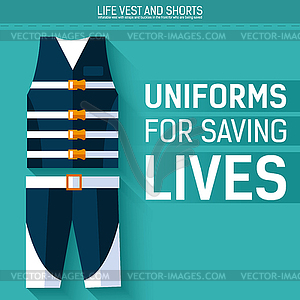 Uniform for saving lives. icon background. - vector clip art