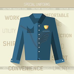 Work uniform for protection people. icon background - vector clipart