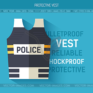 Bulletproof vest protective. icon background. - vector clipart