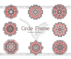 Set abstract background ornament concept. decorativ - color vector clipart