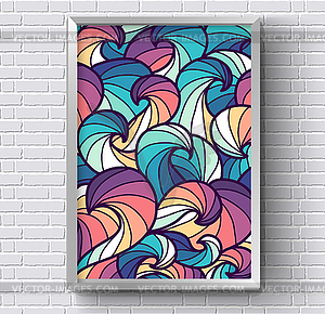 Art abstract painting picture with rainbow - vector EPS clipart