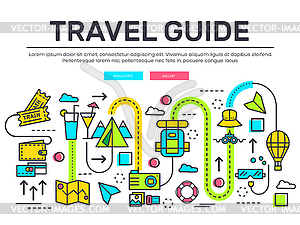 Путешествия иконки инфографики элементы дизайна. Отпуск Рез - векторный клипарт / векторное изображение