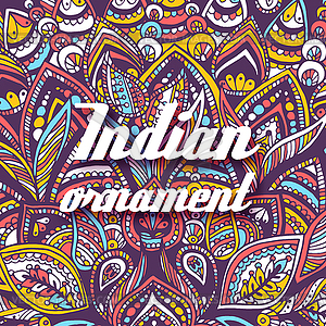 Abstract ornament background concept. Vintage art - vector image