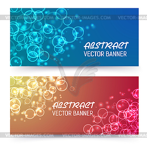 Bokeh banner background - vector image