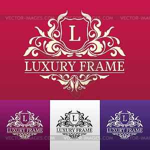 Luxury label or King place symbol element with - vector clip art