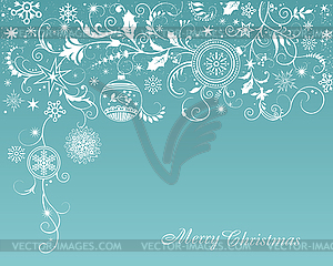 Christmas and New Year background with white - vector clipart