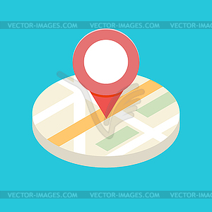 3d Isometric GPS icon concept for Mobile application - vector clipart