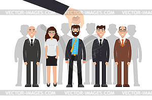 Employer of choice. Business recruitment process, - vector clip art