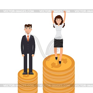 Gender gap, business difference and - vector EPS clipart