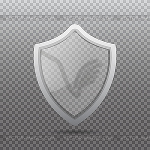 Transparent glass shield. Privacy guard banner. - vector clipart