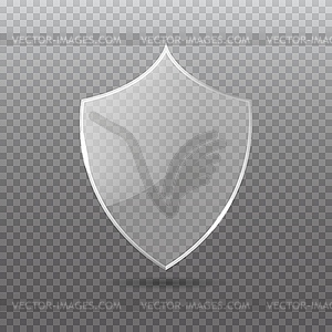 Transparent glass shield. Privacy guard banner. - vector clipart