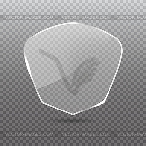 Transparent glass shield. Privacy guard banner. - vector clipart